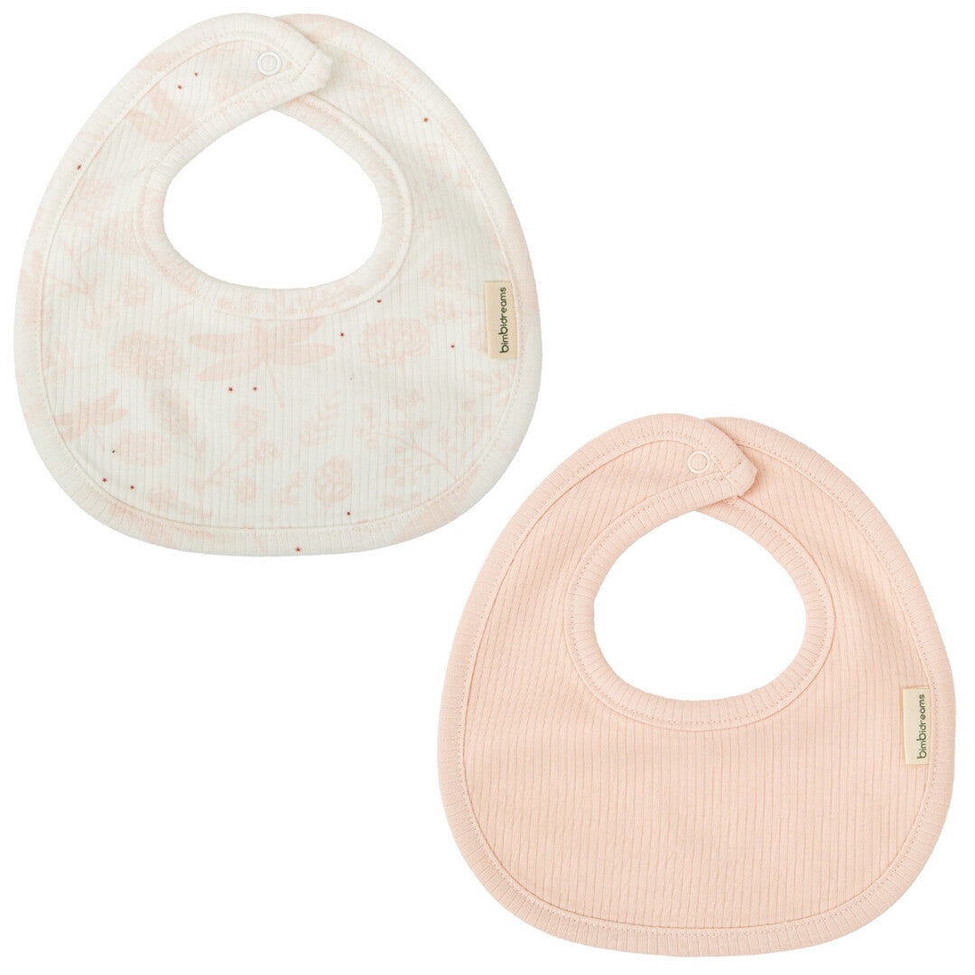 Para Comer Bimbidreams Set 2 Baberos Impermeables 19X19 Cm Dafne Blanco/Rosa multicolor para bebe