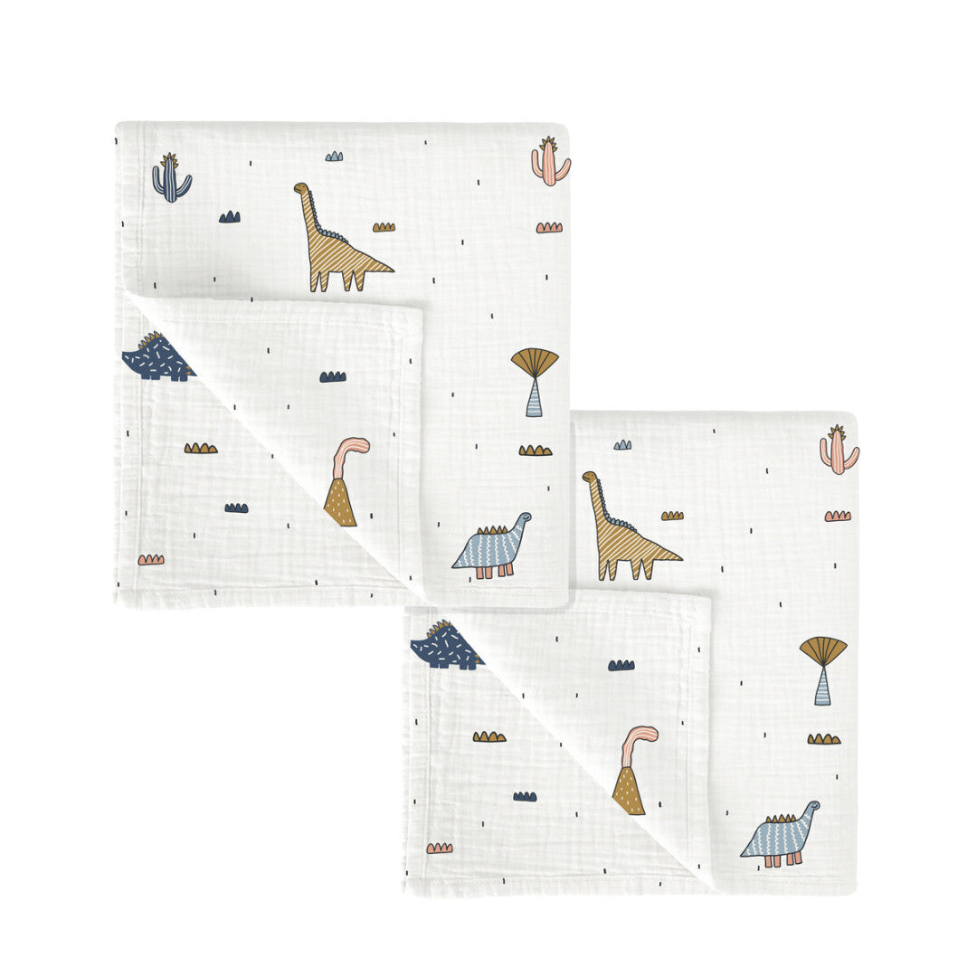 Paseo Bimbidreams Set 2 Gasitas Bambú 60X60 Cm Dinisaurius Multicolor multicolor para bebe