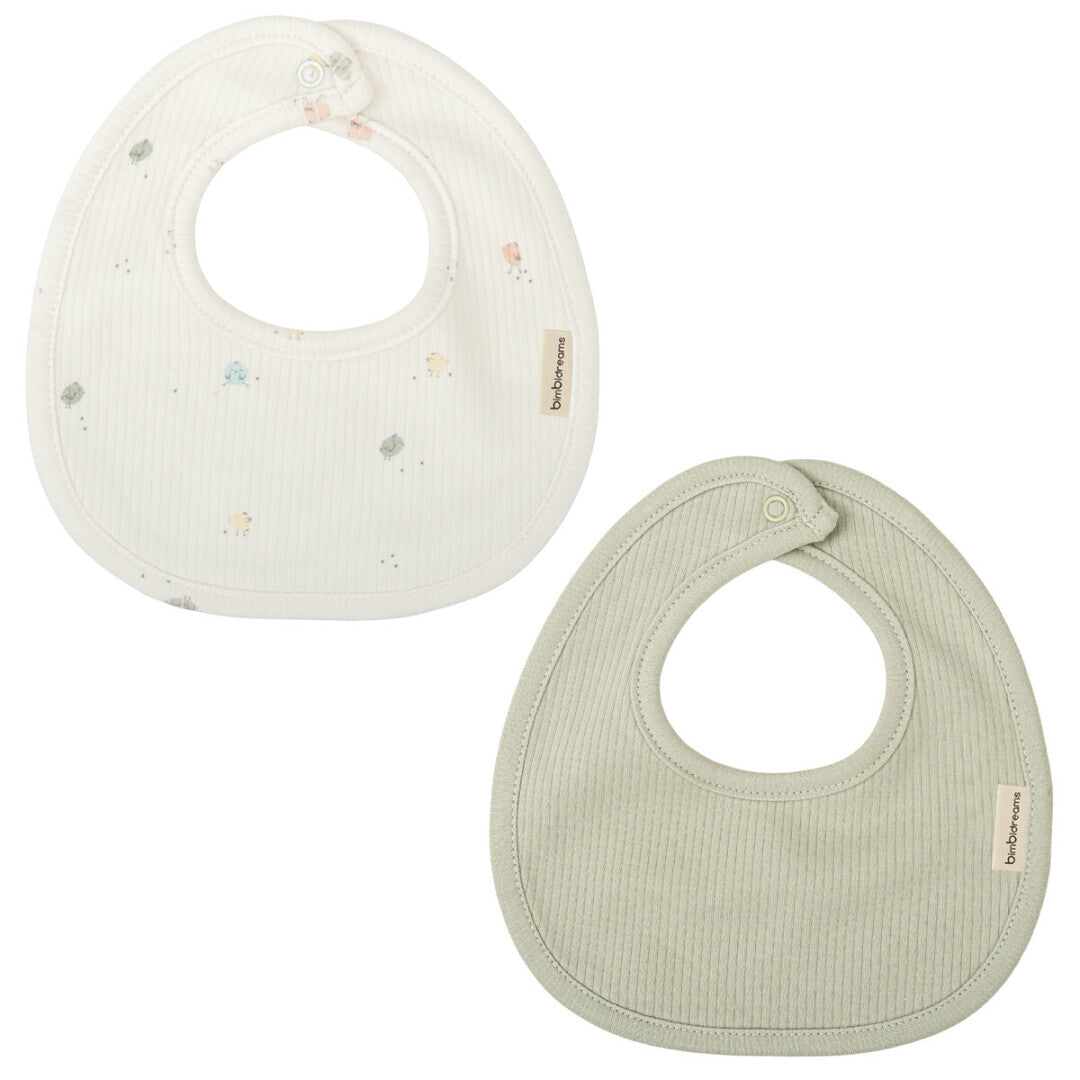 Para Comer Bimbidreams Set 2 Baberos 19X19Cm Chicks Verde multicolor para bebe