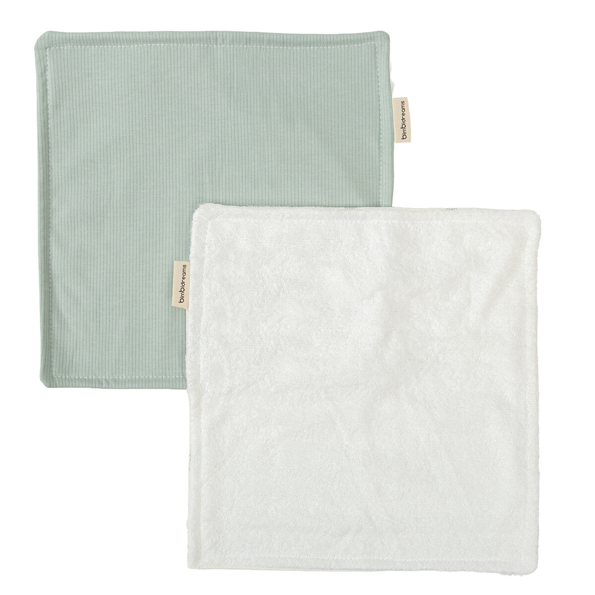 Baño Bimbidreams Pack 2 Toallitas Bebé 30X30 Cm Blue Sky Blanco/Verde multicolor para bebe