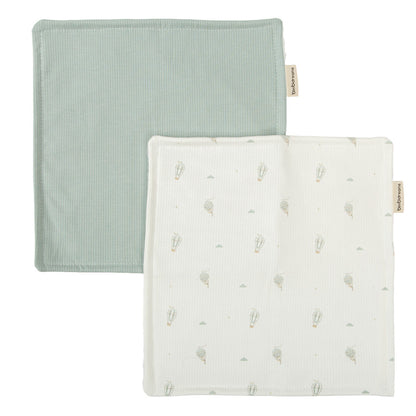 Baño Bimbidreams Pack 2 Toallitas Bebé 30X30 Cm Blue Sky Blanco/Verde multicolor para bebe