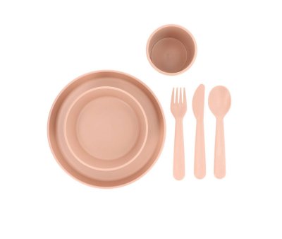 Para Comer Tutete Vajilla Infantil Light Pink 6 Pcs multicolor para niños