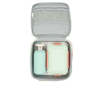 Para Comer Monnëka Nevera Rígida Stripes Sage multicolor para niños