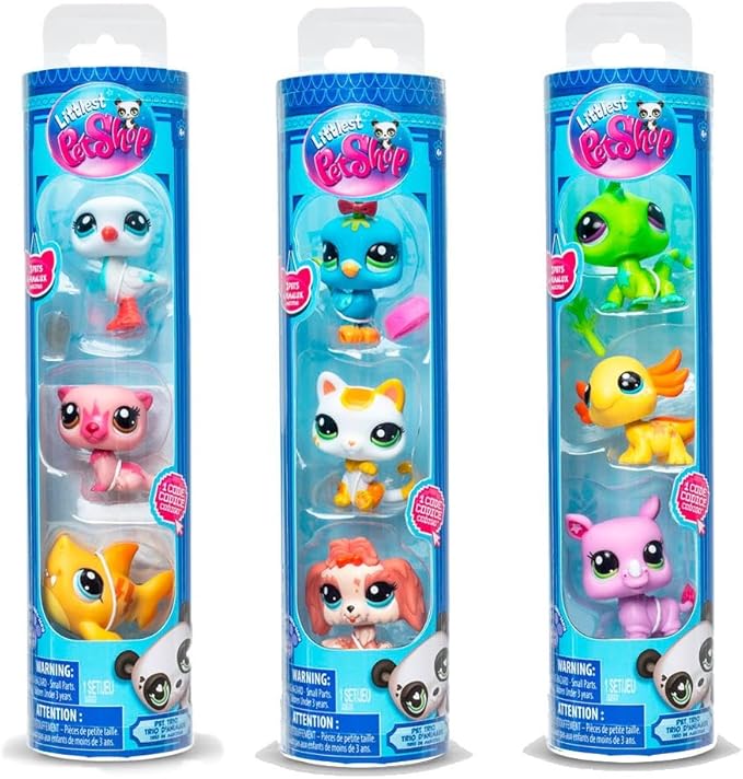Figuras Y Minimundos Bandai Pack De 3  Mascotas Littlest Pet Surtido multicolor para niños
