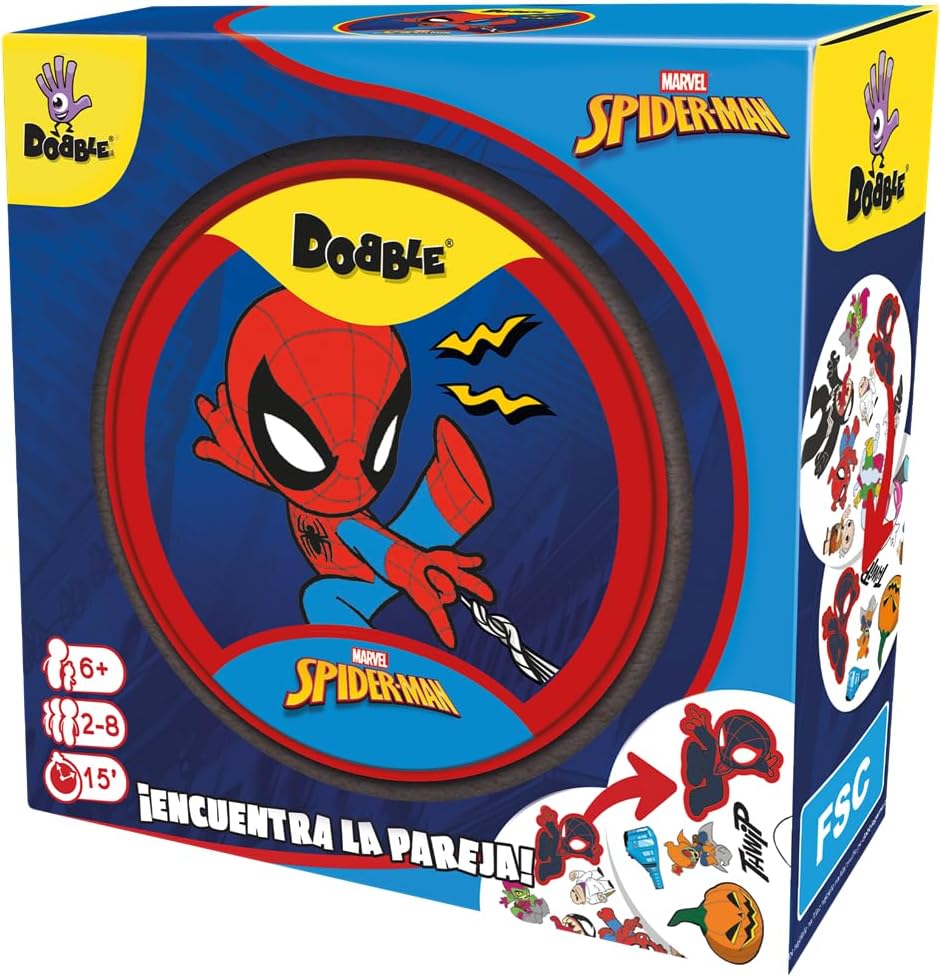 Juegos De Mesa Asmodee Juego De Cartas Dobble Spider-Man multicolor para niños