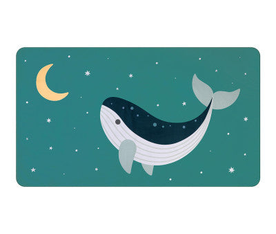 Baño Monnëka Toalla Playa Microfibra Whale Teal multicolor para niños