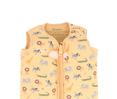 Baño Monnëka Chaleco Flotador Aprendizaje Wild Animals multicolor para niños