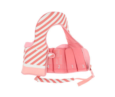 Baño Monnëka Chaleco Flotador Aprendizaje Stripes Bloom & Blush multicolor para niños