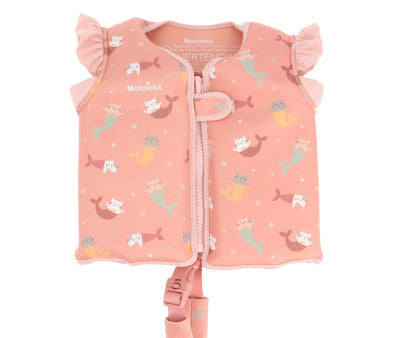 Baño Monnëka Chaleco Flotador Aprendizaje Mermaid Cats multicolor para niños