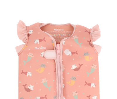 Baño Monnëka Chaleco Flotador Aprendizaje Mermaid Cats multicolor para niños