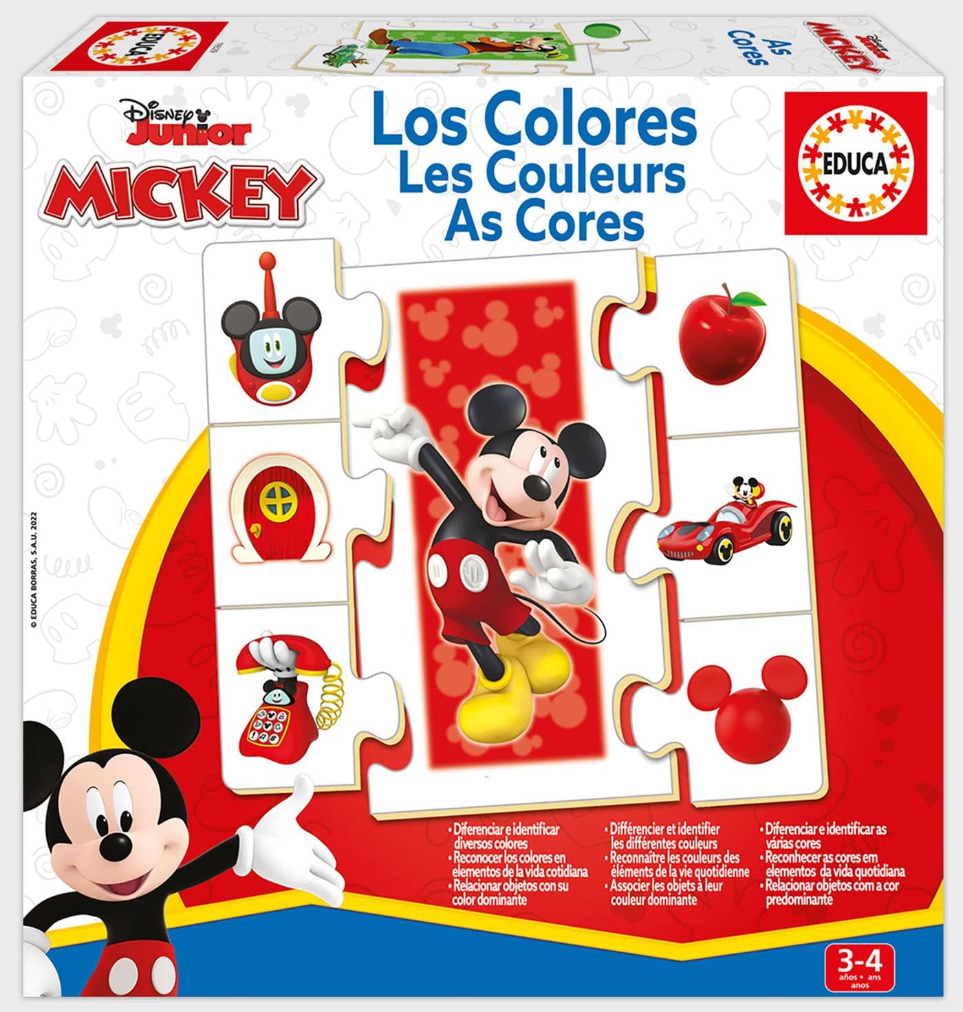 Juegos De Mesa Educa Disney Junior Mickey - Los Colores multicolor para niños