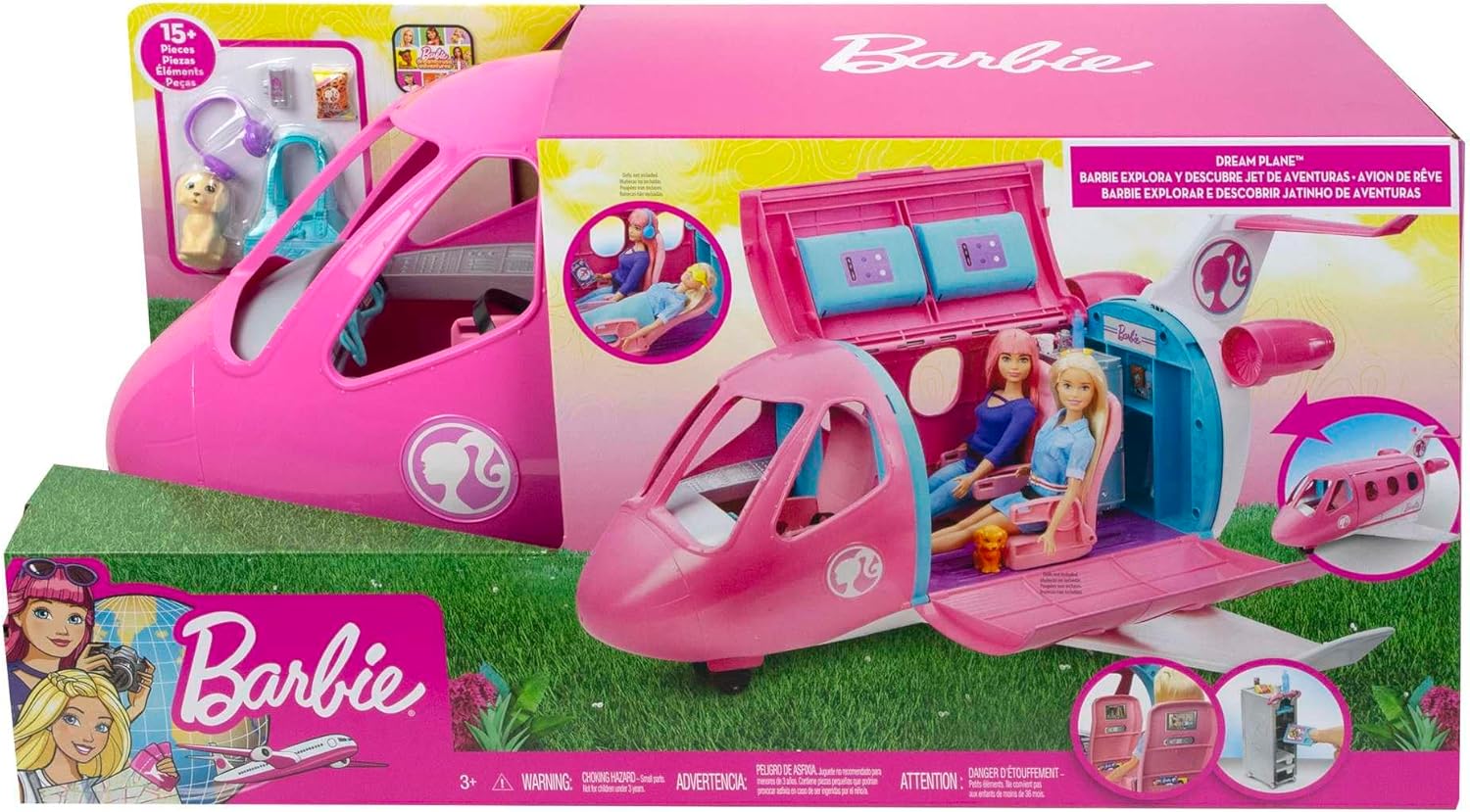 Muñecas Y Peluches Mattel Games Barbie Avion multicolor para niños