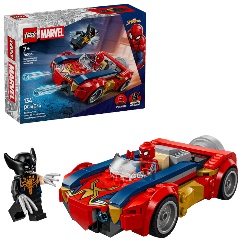 Construcciones Y Puzzles Lego Coche De Spider-Man Vs. Lobezno Venomizado multicolor para niños