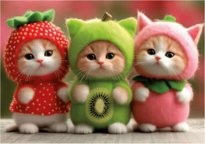 Construcciones Y Puzzles Educa Puzzle 200 Piezas Gatitos Frutales 40X28 Cm multicolor para niños