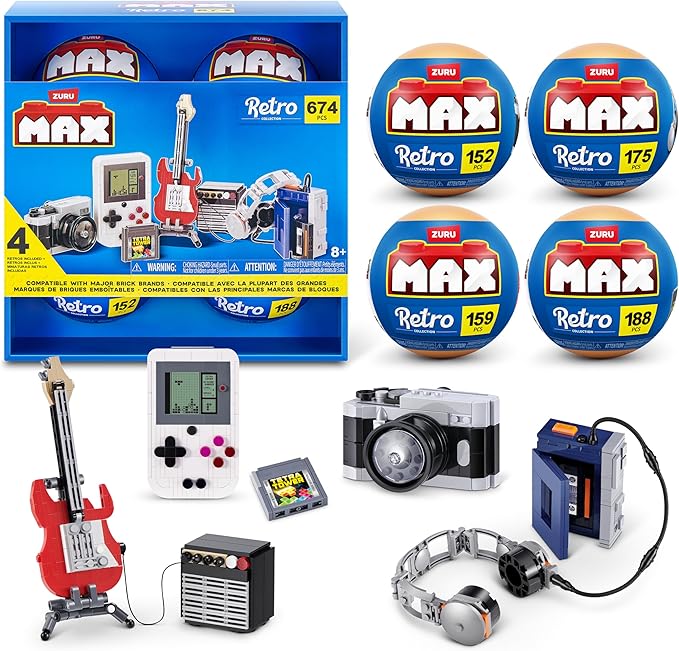 Construcciones Y Puzzles Zuru Max-Max Premium-Retro-Series 2-Capsule,S multicolor para niños