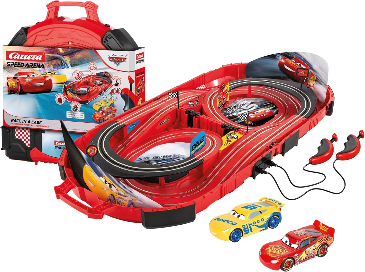 Vehículos Y Radiocontrol Carrera Disney -  Pixar Cars Circuito Carrrera Speed Arena - Race In A Case multicolor para niños