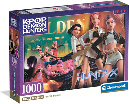Construcciones Y Puzzles Clementoni Puzzle 1000 Piezas Kpop Demon Hunters -3- Compact + Póster Incluido multicolor para niños