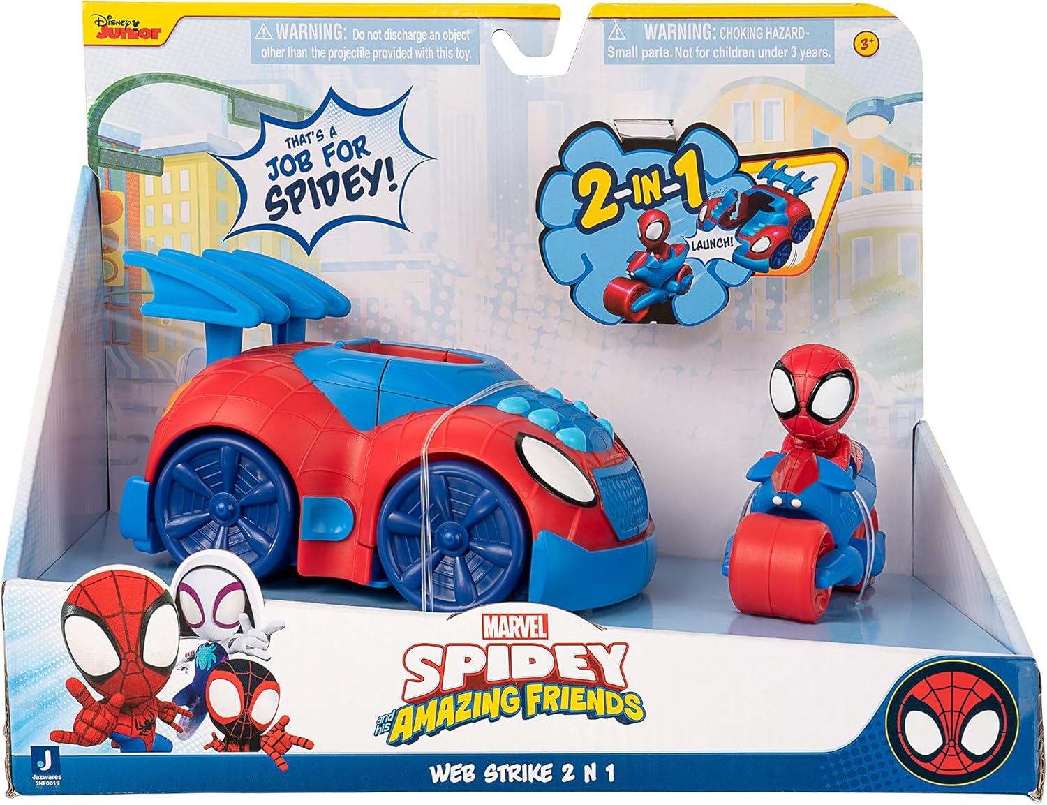 Figuras Y Minimundos Toy Partner Snf Vehiculo Funcion (Web Strike 2 N 1)  multicolor para unisex