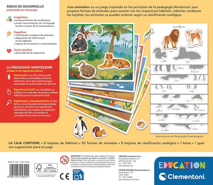 Juegos De Mesa Clementoni Education Montessori - Los Animales multicolor para niños