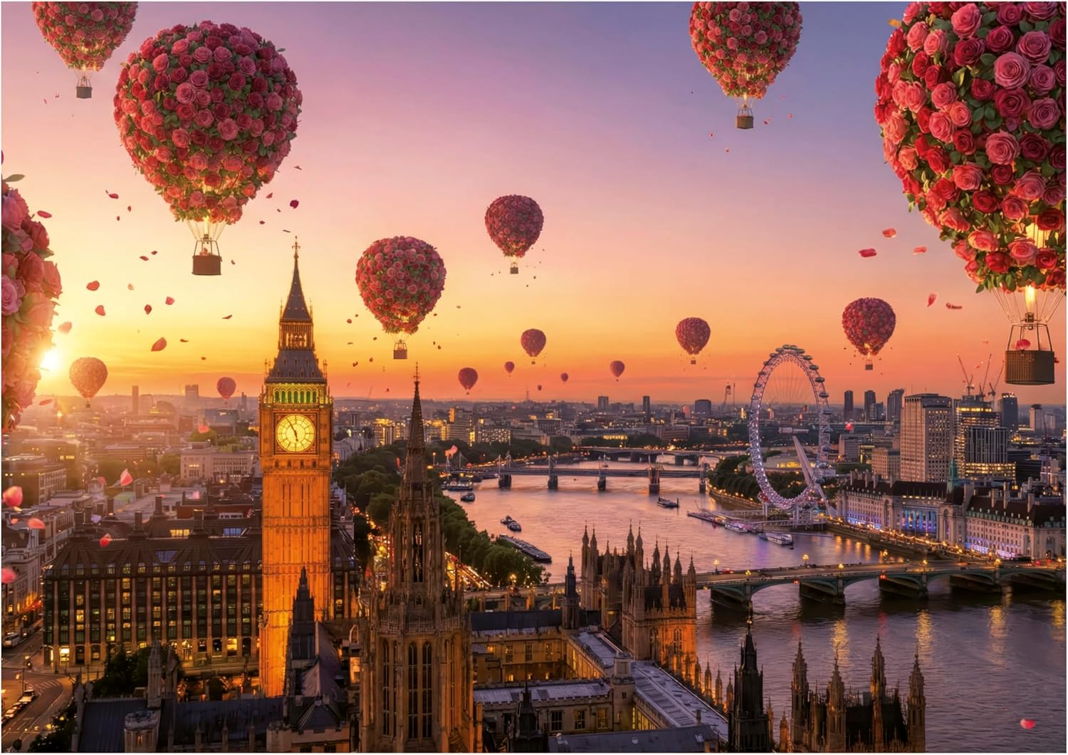 Construcciones Y Puzzles Educa Puzzle 1000 Piezas Londres En Flor 68X48 Cm multicolor para niños