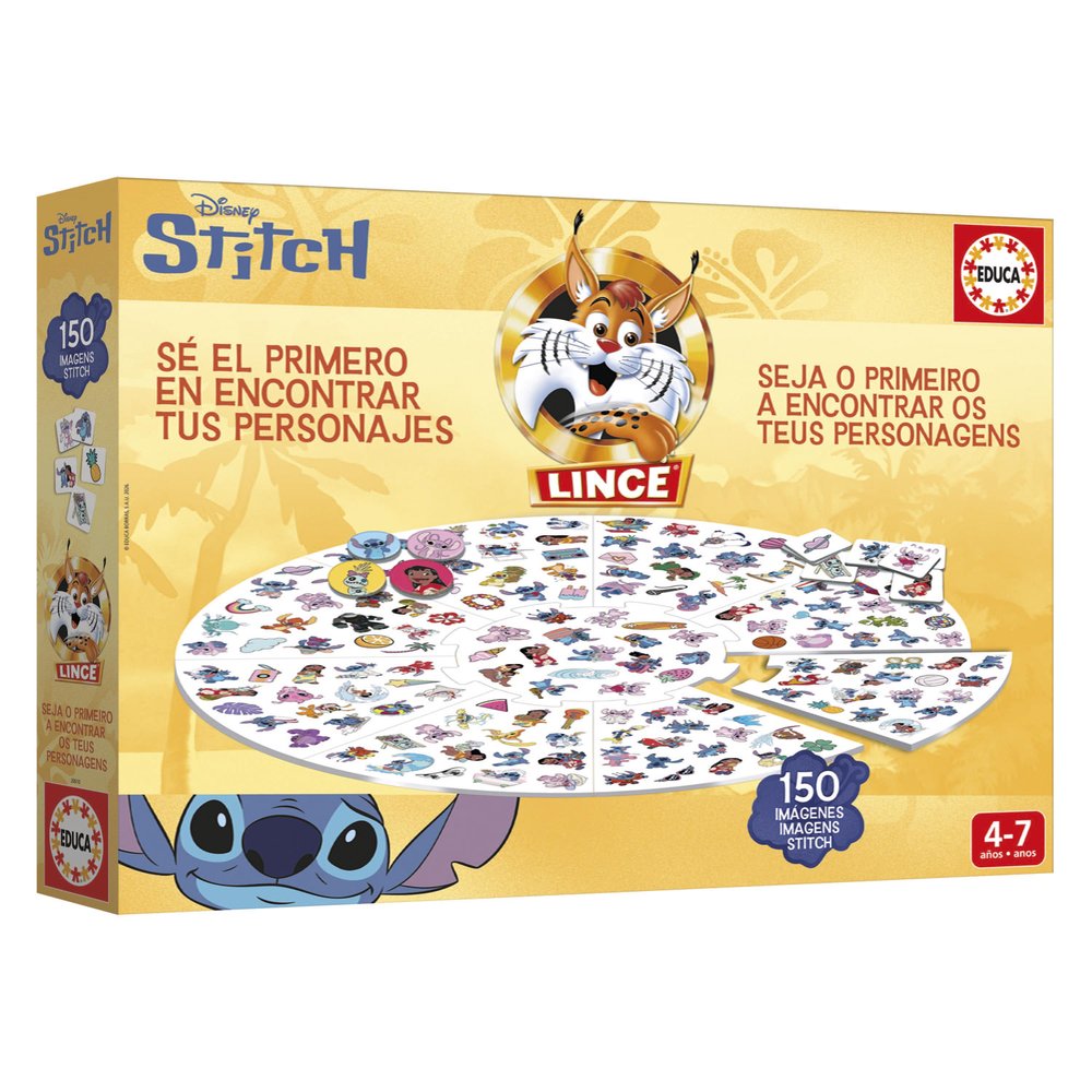 Juegos De Mesa Educa Lince Stitch - 150 Imágenes multicolor para niños