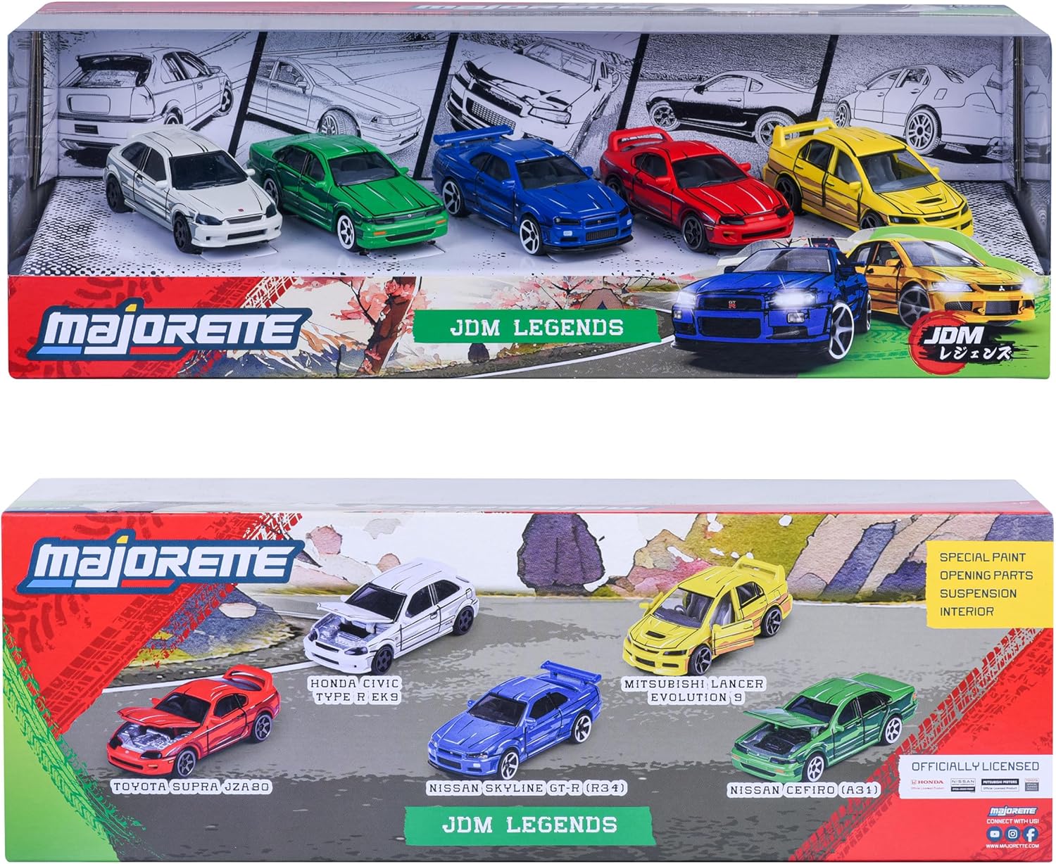 Vehículos Y Radiocontrol Simba Majorette Jdm Leyends Giftpack 5 multicolor para niños