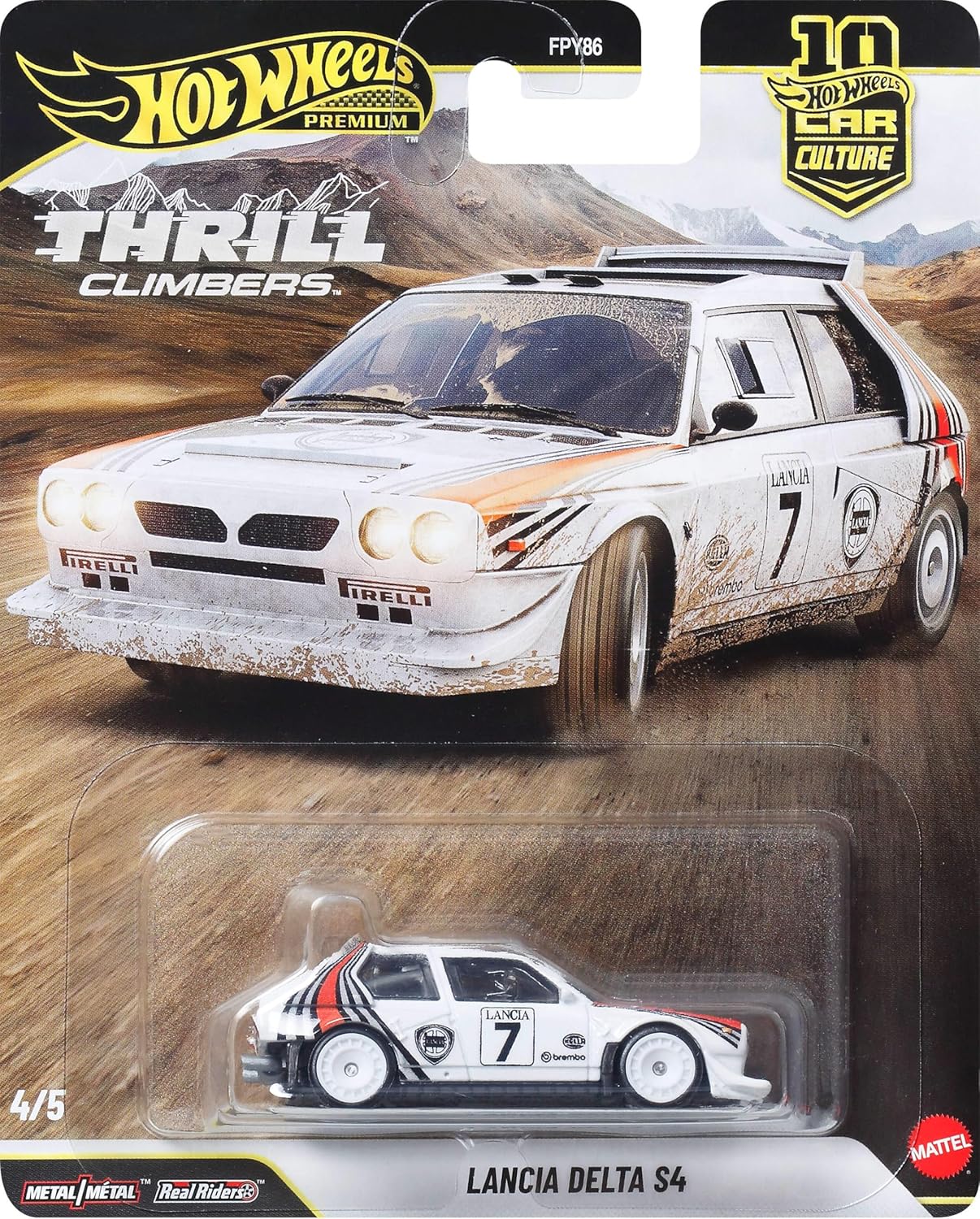 Vehículos Y Radiocontrol Mattel Games Hot Wheels Premium Thrill Climbers Lancia Delta S4 multicolor para niños