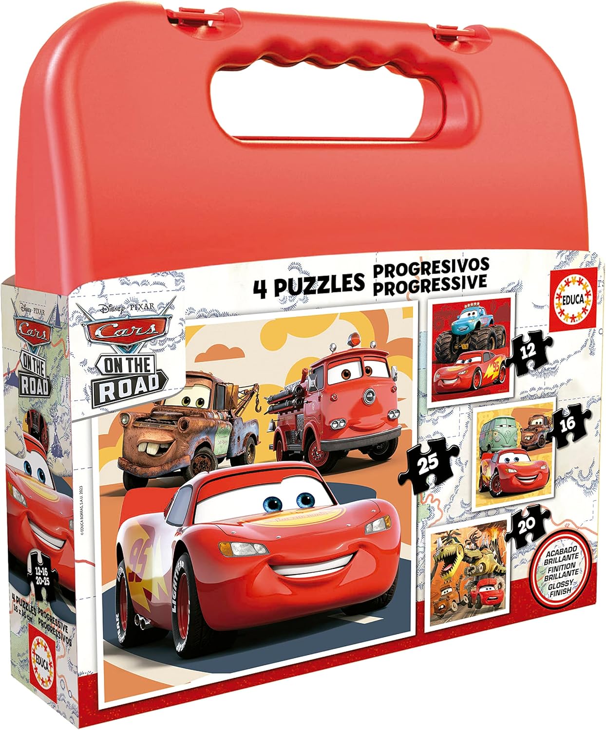 Juegos De Mesa Educa Puzzles Progresivos Disney Pixaar Cars On The Road multicolor para niños