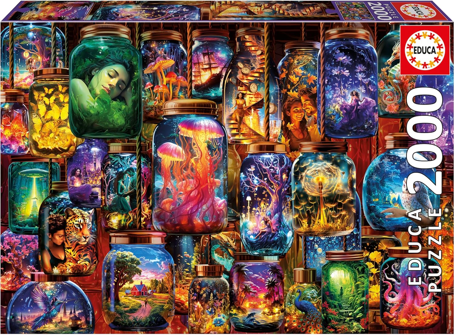 Construcciones Y Puzzles Educa Puzzle 2000 Piezas - Sueños En Frascos multicolor para niños