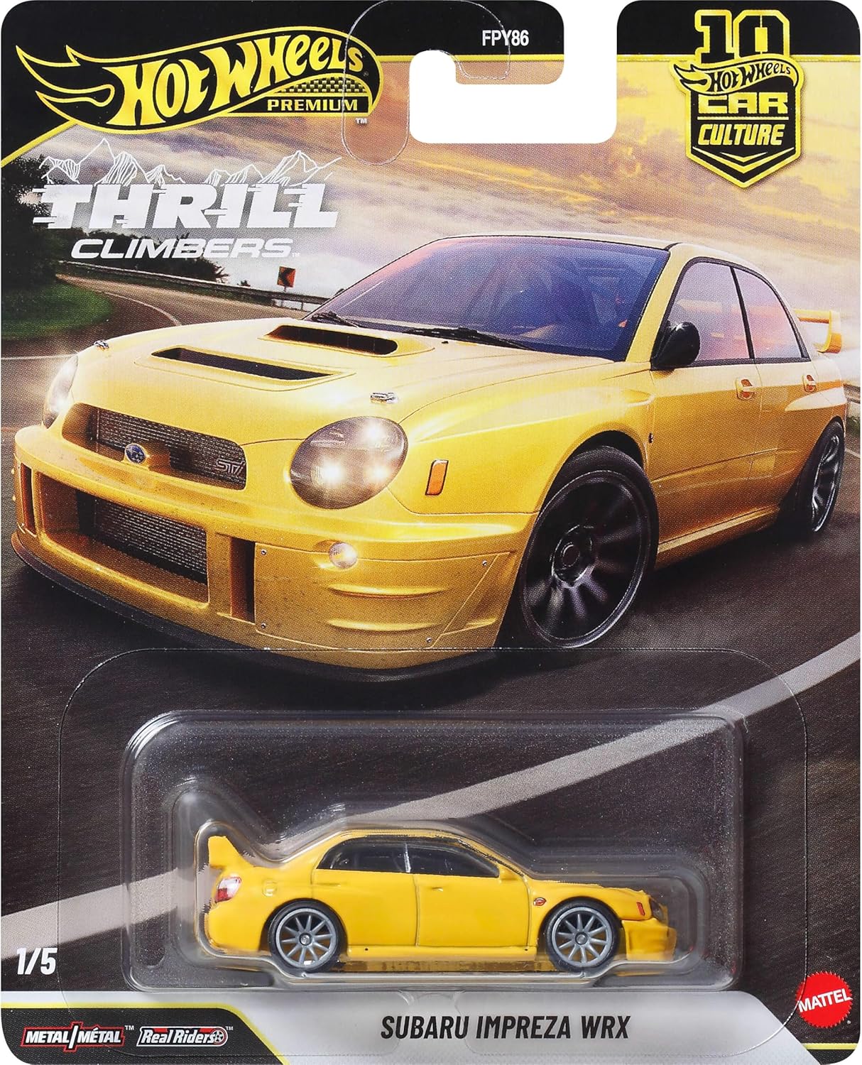 Vehículos Y Radiocontrol Mattel Games Hot Wheels Premmium Thrill Climbers Subaru Impreza Wrx multicolor para niños