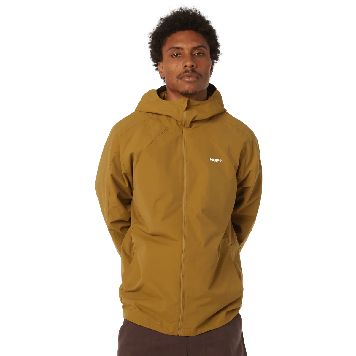 Chaqueta Huf All Caps Shell Jacket rich brown para unisex