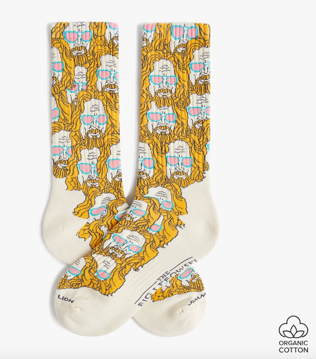 Calcetines Jimmy Lion Athletic The Big Lebowski The Dude  beige para unisex