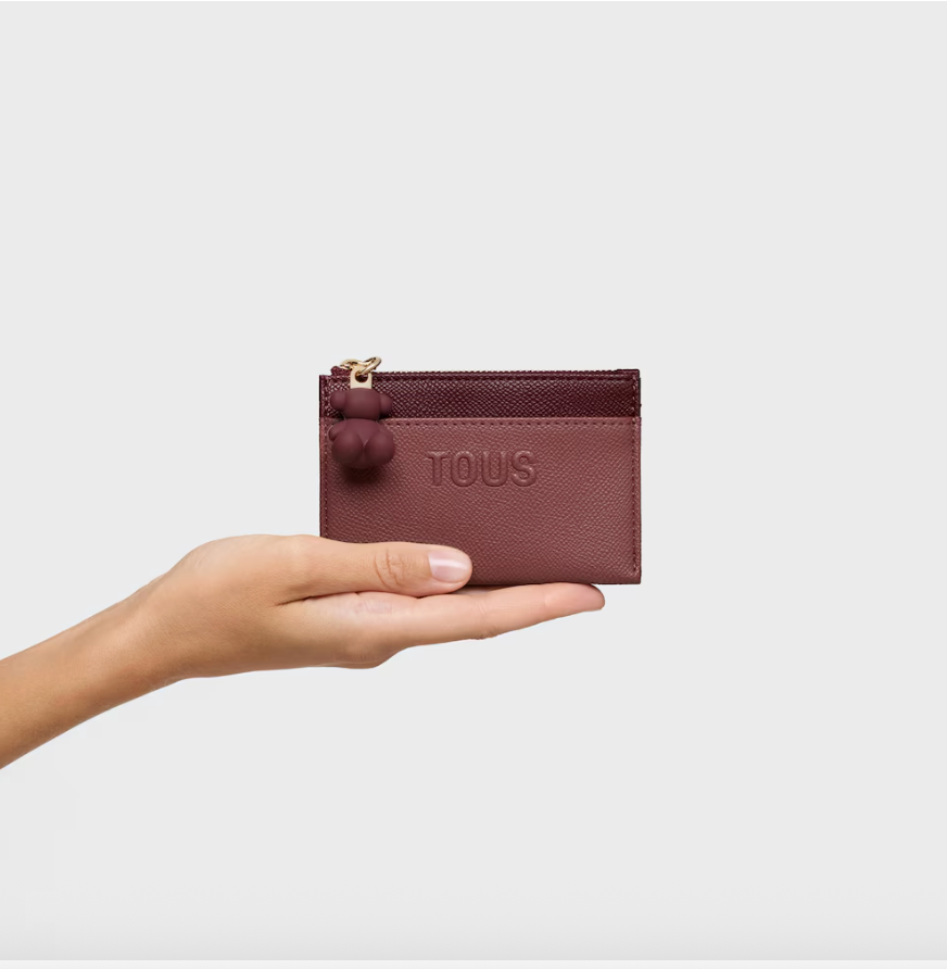 Carteras Y Monederos Tous Tarj Audree Saffiano  burdeos para mujer