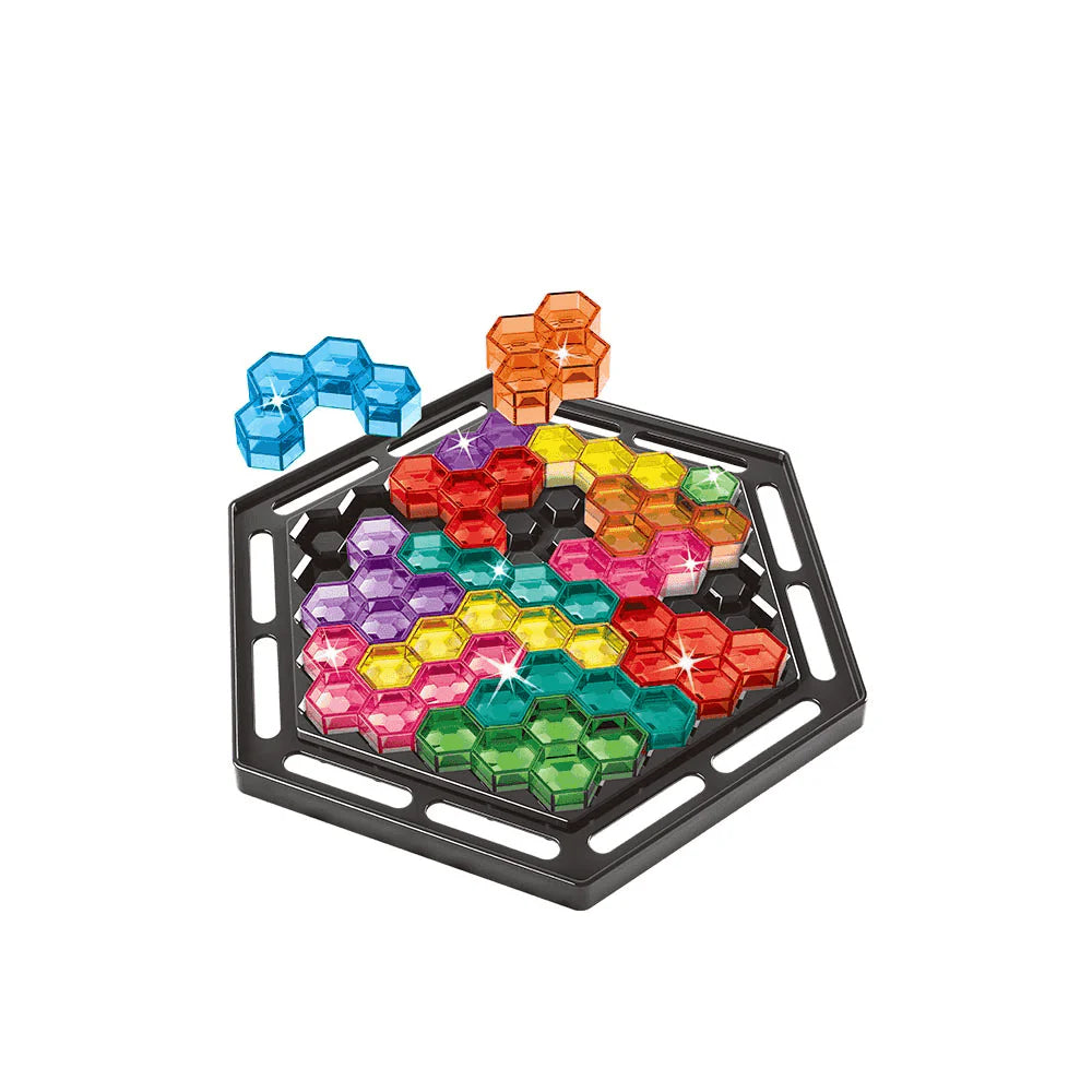Construcciones Y Puzzles Toy Planet Puzzle Hexagonal varios colores para niños