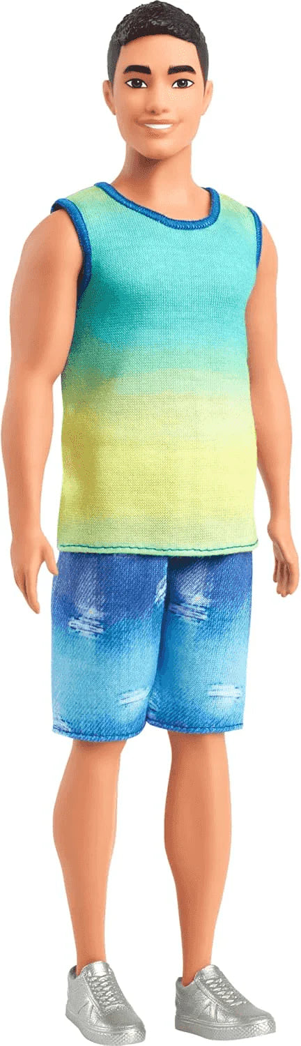 Muñecas Y Peluches Mattel Games Ken Fashionista Pelo Negro Y Camiseta De Tirantes multicolor para niños