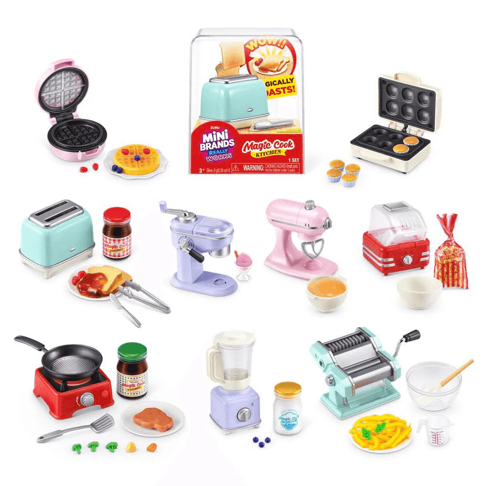 Para Cocinar Zuru Mini Brands Magic Cooks Kitchen S1 varios colores para niños