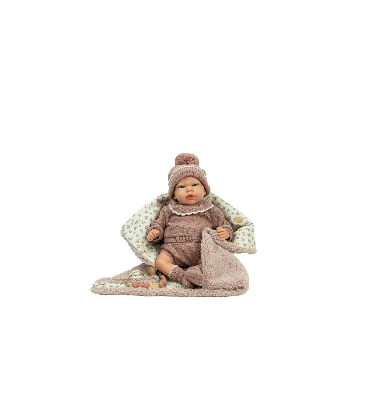 Muñecas Y Peluches Muñecas Arias Reborn Arias 40Cm Greta Rosa Con Manta multicolor para niños