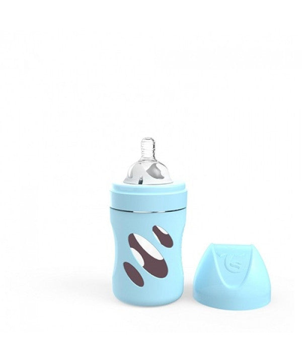 Lactancia Twistshake 78577-Azul Biberón Anticólicos Vidrio 180Ml Azul para mundo bebé