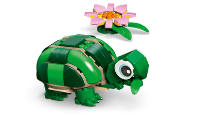 Construcciones Y Puzzles Lego Tortuga Con Flor De Nenúfar multicolor para niños