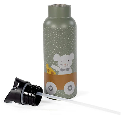 Para Comer Walking Mum Botella Térmica Con Pajita Ratoncito Poppy  Musgo verde para bebe