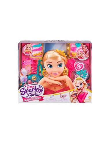 Muñecas Y Peluches Zuru Sparkle Girlz - Busto Princesa Para Peinar 52 Piezas multicolor para niños