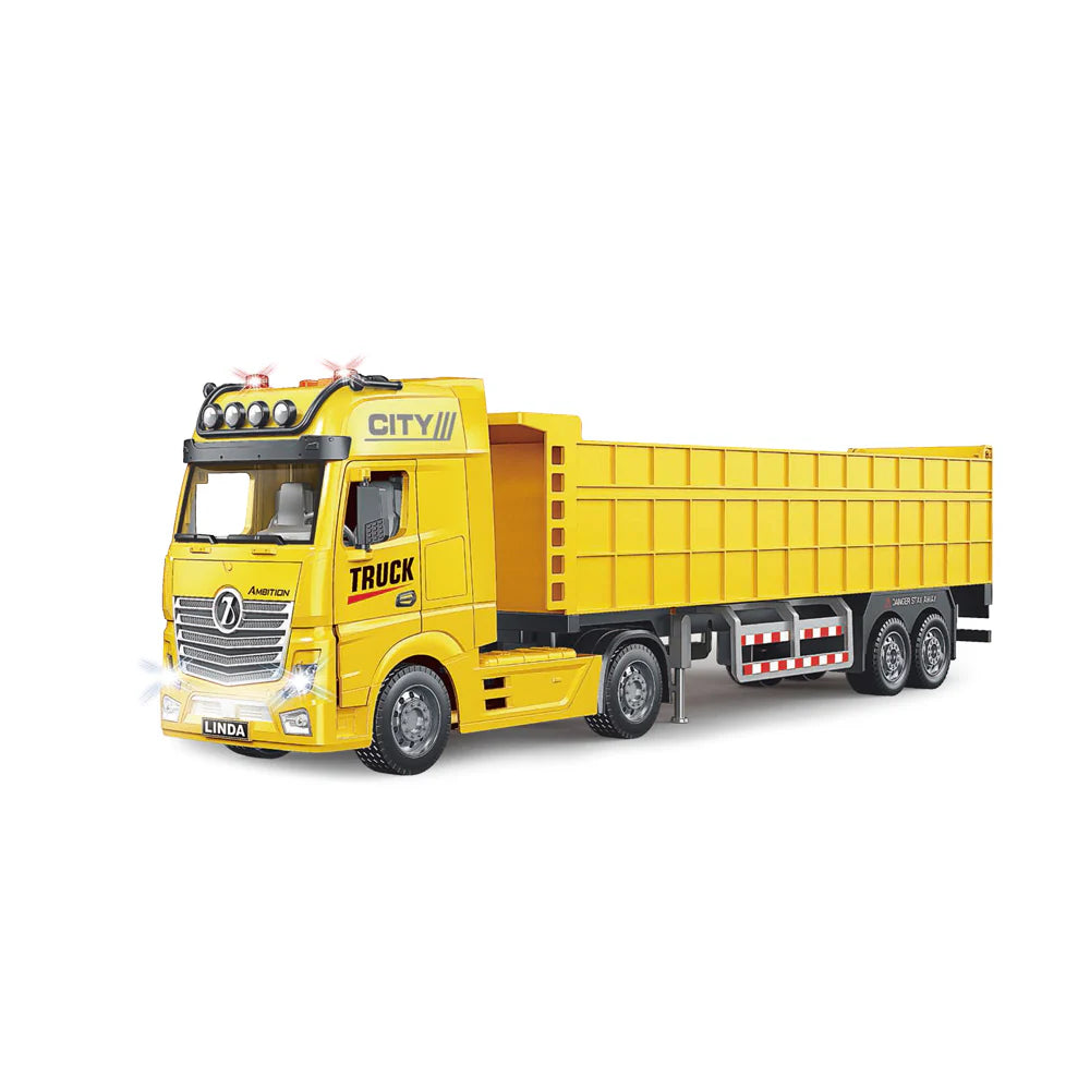 Electrónicos Toy Planet Camión Contenedor Fricción amarillo para niños