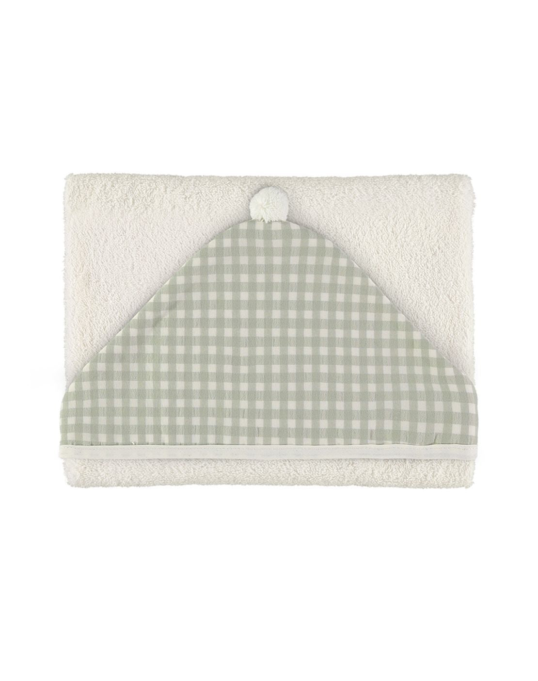 Baño Petit Praia Capa De Baño Checks Vichy Verde 90X90 Cm verde para bebe