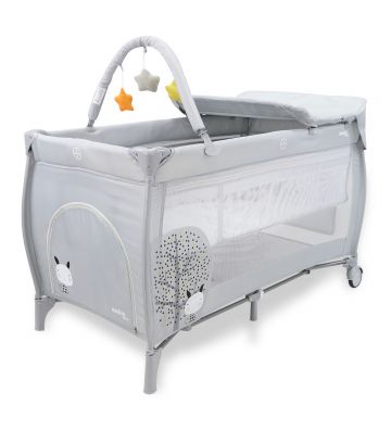En Casa Asalvo Cuna De Viaje Con Cambiador Nórdica gris para bebe