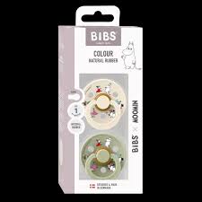 Lactancia Bibs 2 Chupetes Bibs X Moomin Colour Round Polka Ivory Mix 0-6 Meses multicolor para bebe