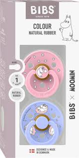Lactancia Bibs 2 Chupetes Bibs X Moomin Colour Round Polka Dreaming-Baby Pink 0-6 Meses multicolor para bebe