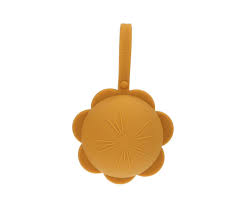 Lactancia Tutete Portachupetes Silicona Flor Mostaza multicolor para bebe