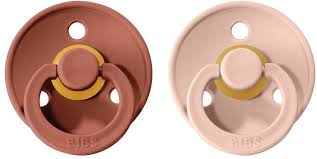Lactancia Bibs 2 Chupetes Bibs Colour Round Blush-Woodchuck multicolor para bebe