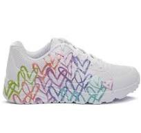 Zapatillas Skechers Uno Lite Metallic Joy white synthetic/ multi trim para mujer