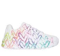 Zapatillas Skechers Uno Lite Metallic Joy white synthetic/ multi trim para mujer